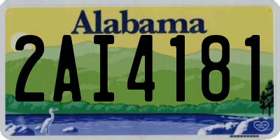 AL license plate 2AI4181