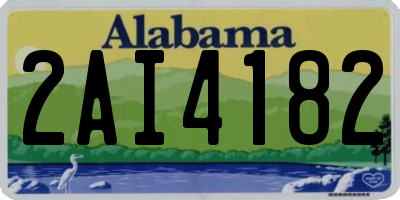 AL license plate 2AI4182