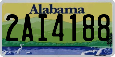 AL license plate 2AI4188