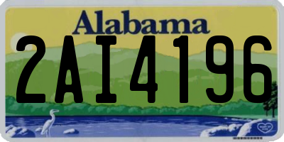 AL license plate 2AI4196