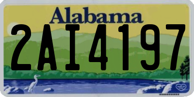 AL license plate 2AI4197