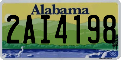 AL license plate 2AI4198