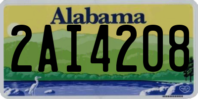 AL license plate 2AI4208