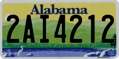 AL license plate 2AI4212