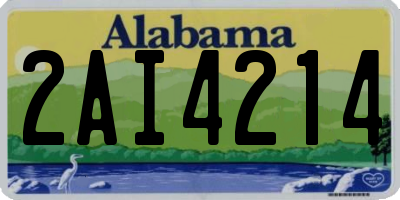 AL license plate 2AI4214