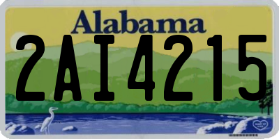 AL license plate 2AI4215