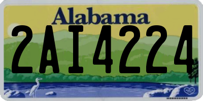 AL license plate 2AI4224