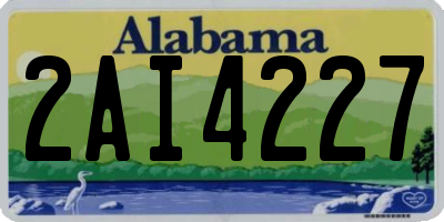 AL license plate 2AI4227
