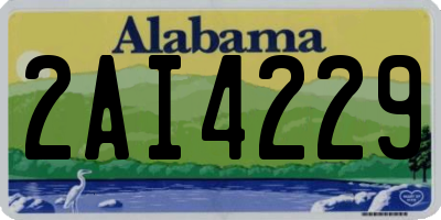 AL license plate 2AI4229