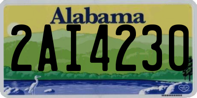AL license plate 2AI4230