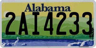 AL license plate 2AI4233