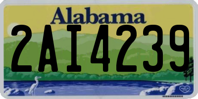 AL license plate 2AI4239