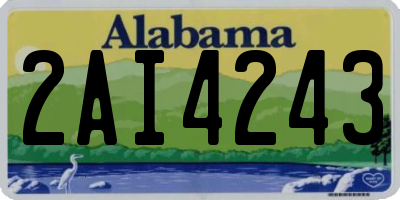 AL license plate 2AI4243
