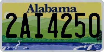 AL license plate 2AI4250