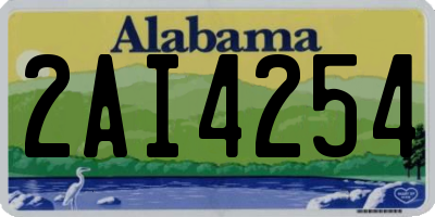 AL license plate 2AI4254