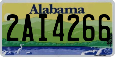 AL license plate 2AI4266