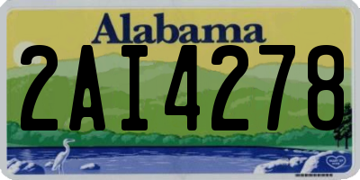 AL license plate 2AI4278