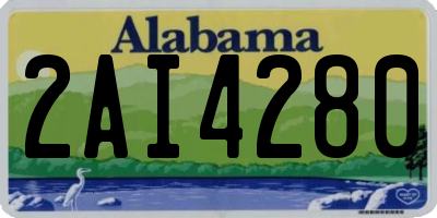 AL license plate 2AI4280