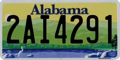 AL license plate 2AI4291