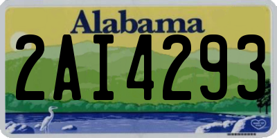 AL license plate 2AI4293