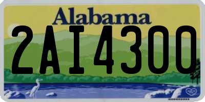 AL license plate 2AI4300