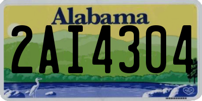 AL license plate 2AI4304