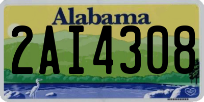 AL license plate 2AI4308