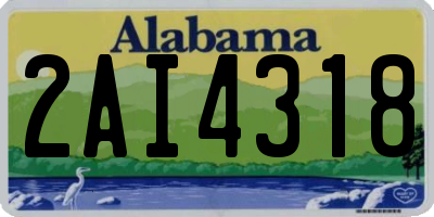 AL license plate 2AI4318