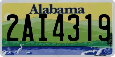 AL license plate 2AI4319