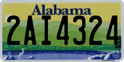 AL license plate 2AI4324