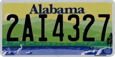 AL license plate 2AI4327