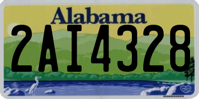AL license plate 2AI4328