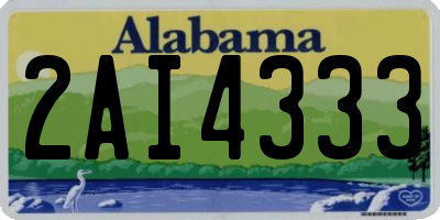 AL license plate 2AI4333