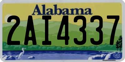 AL license plate 2AI4337