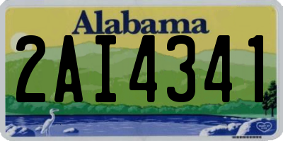 AL license plate 2AI4341