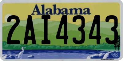 AL license plate 2AI4343