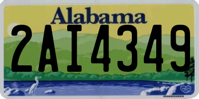 AL license plate 2AI4349