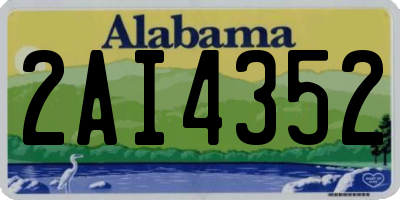 AL license plate 2AI4352