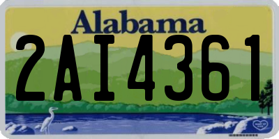 AL license plate 2AI4361