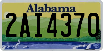 AL license plate 2AI4370