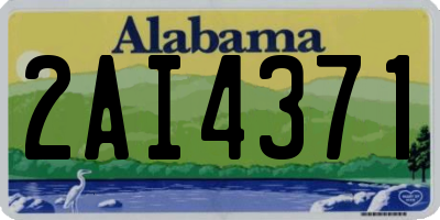 AL license plate 2AI4371