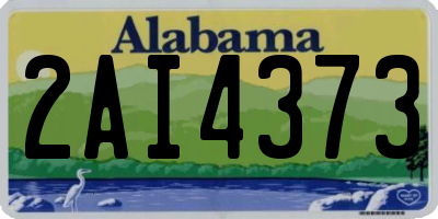 AL license plate 2AI4373