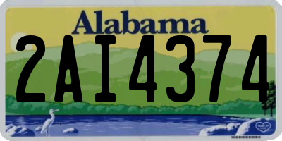 AL license plate 2AI4374