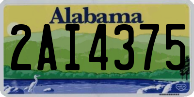 AL license plate 2AI4375