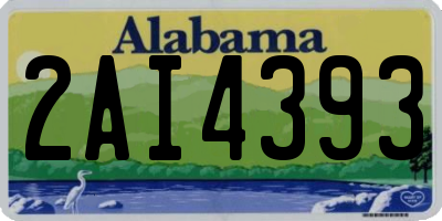 AL license plate 2AI4393