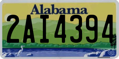 AL license plate 2AI4394