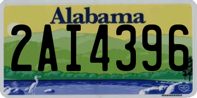 AL license plate 2AI4396