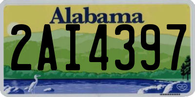 AL license plate 2AI4397