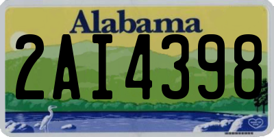 AL license plate 2AI4398