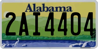 AL license plate 2AI4404